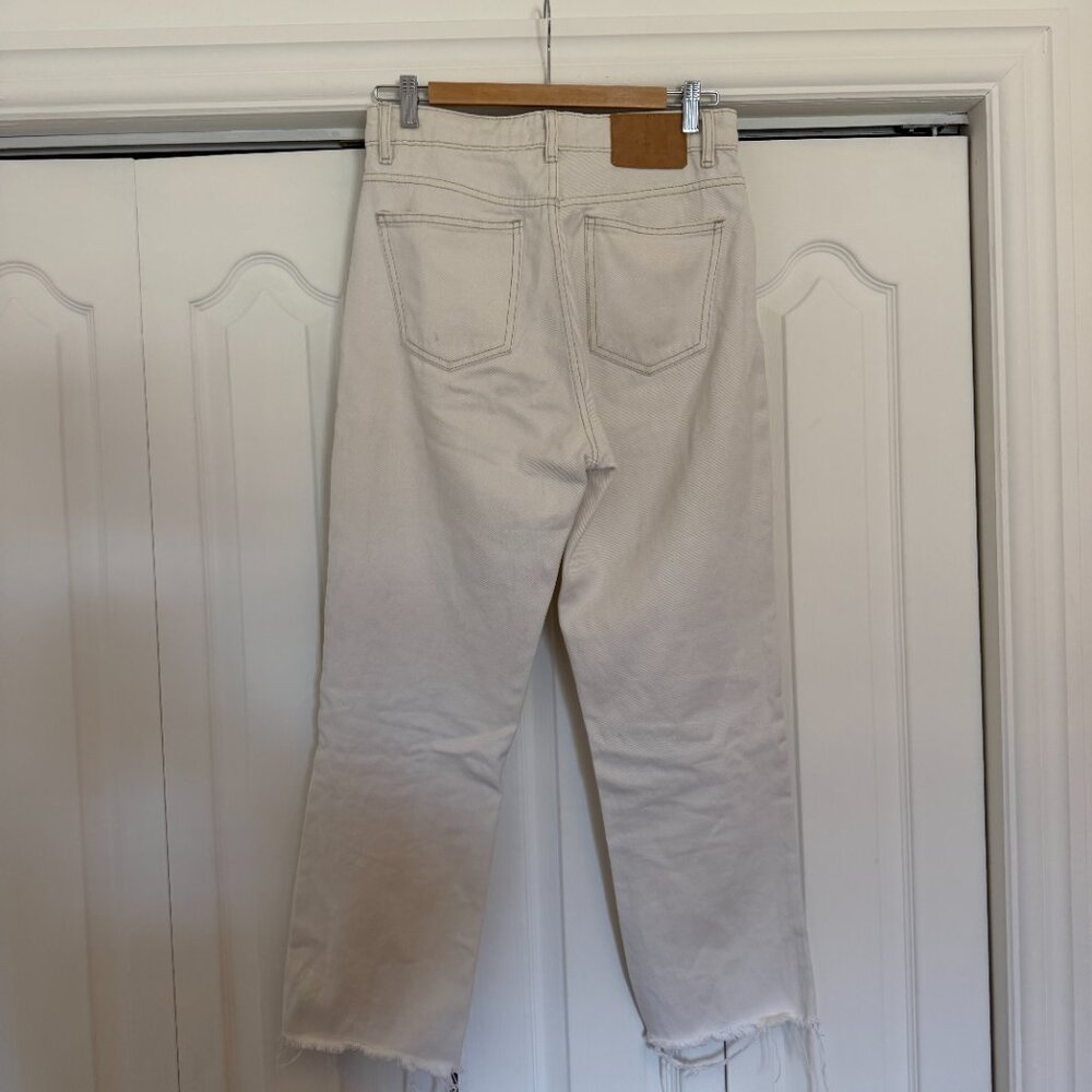 ZARA High-Rise Straight-Leg Jeans – Off-White/Cream - Picture 4 of 6